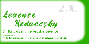 levente medveczky business card